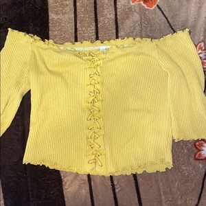 Yellow crop top